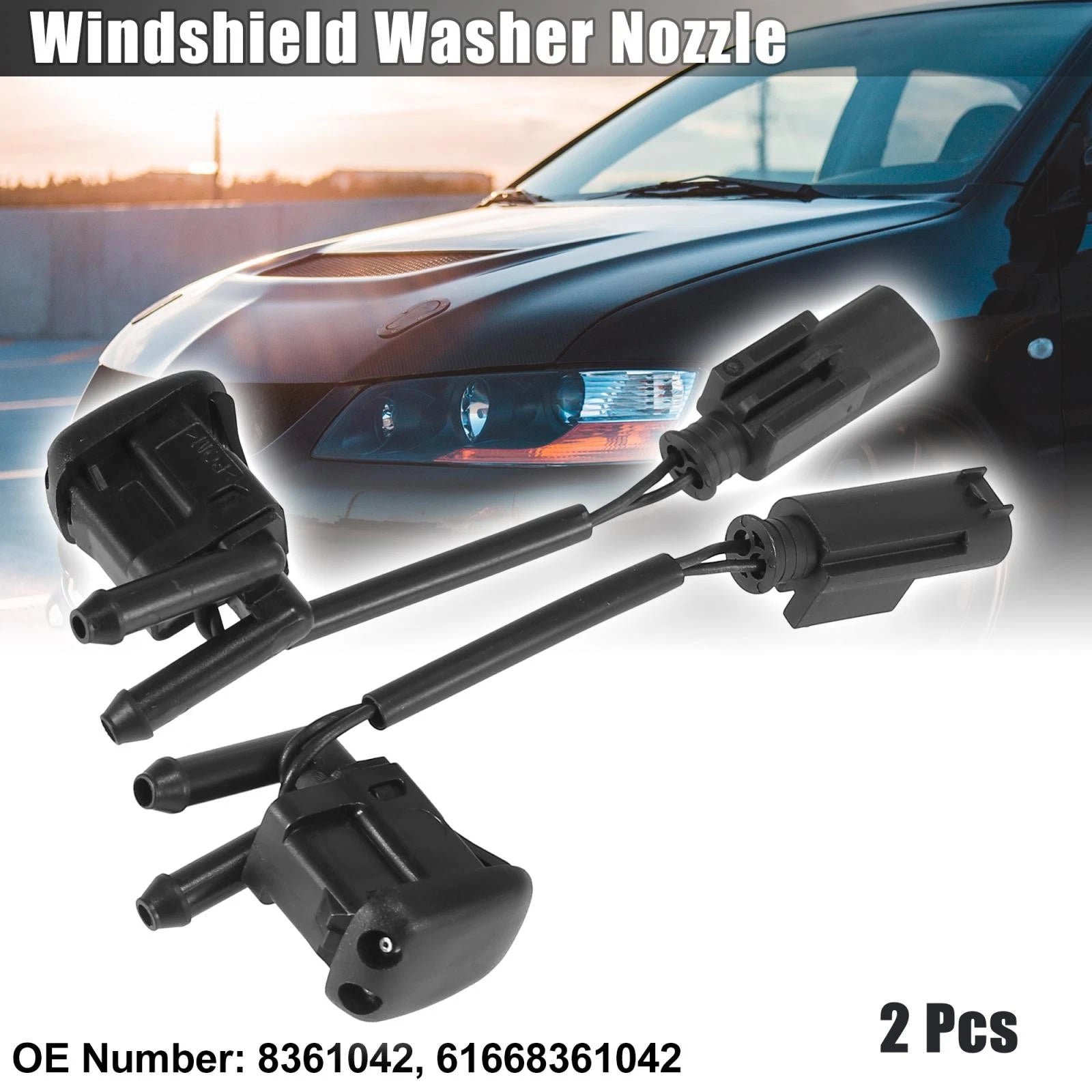 2pcs Heated Windshield Washer Nozzles for BMW 5 Series E39 (1997–2003)