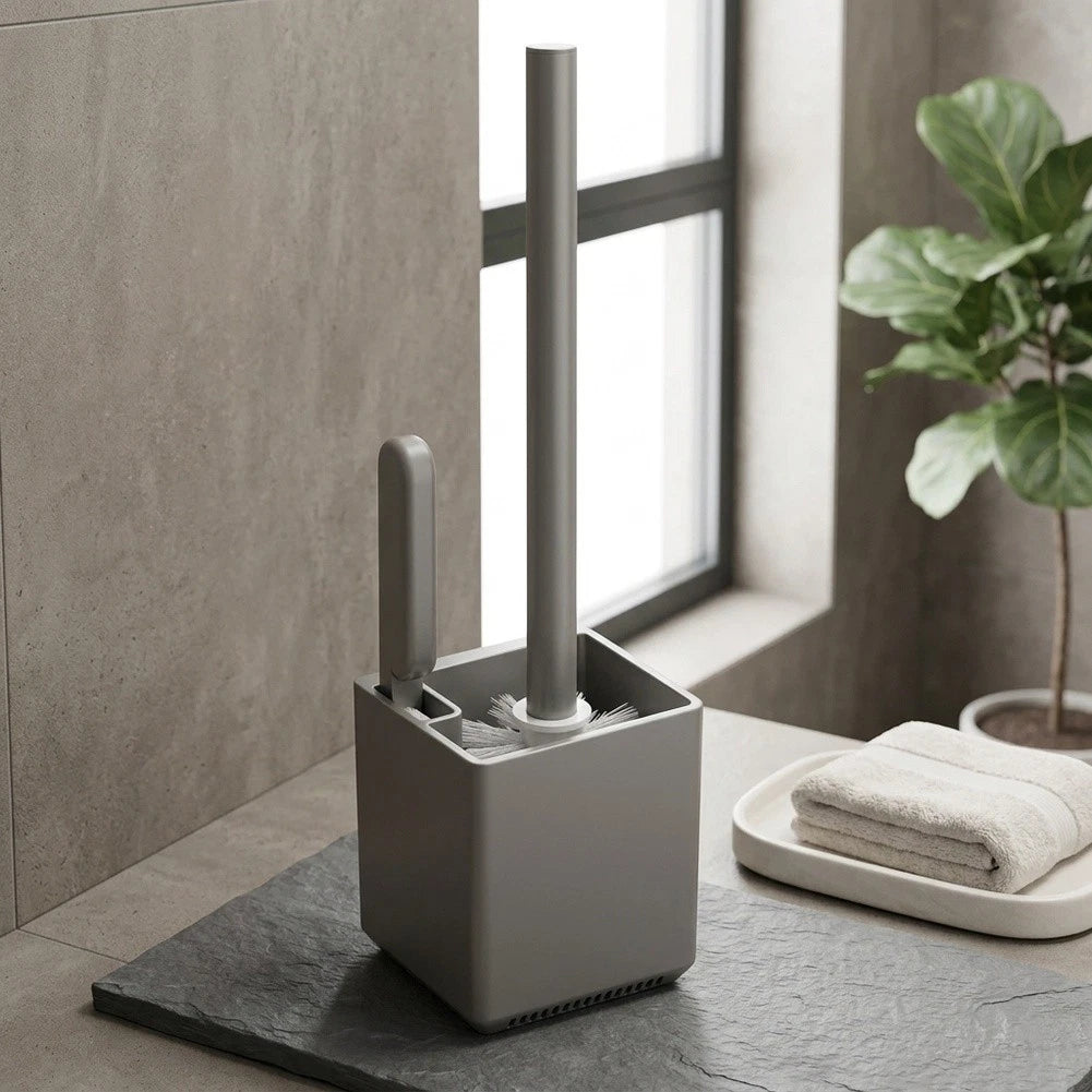 Wall Mounted Toilet Brush Holder for Bathroom Space Saving