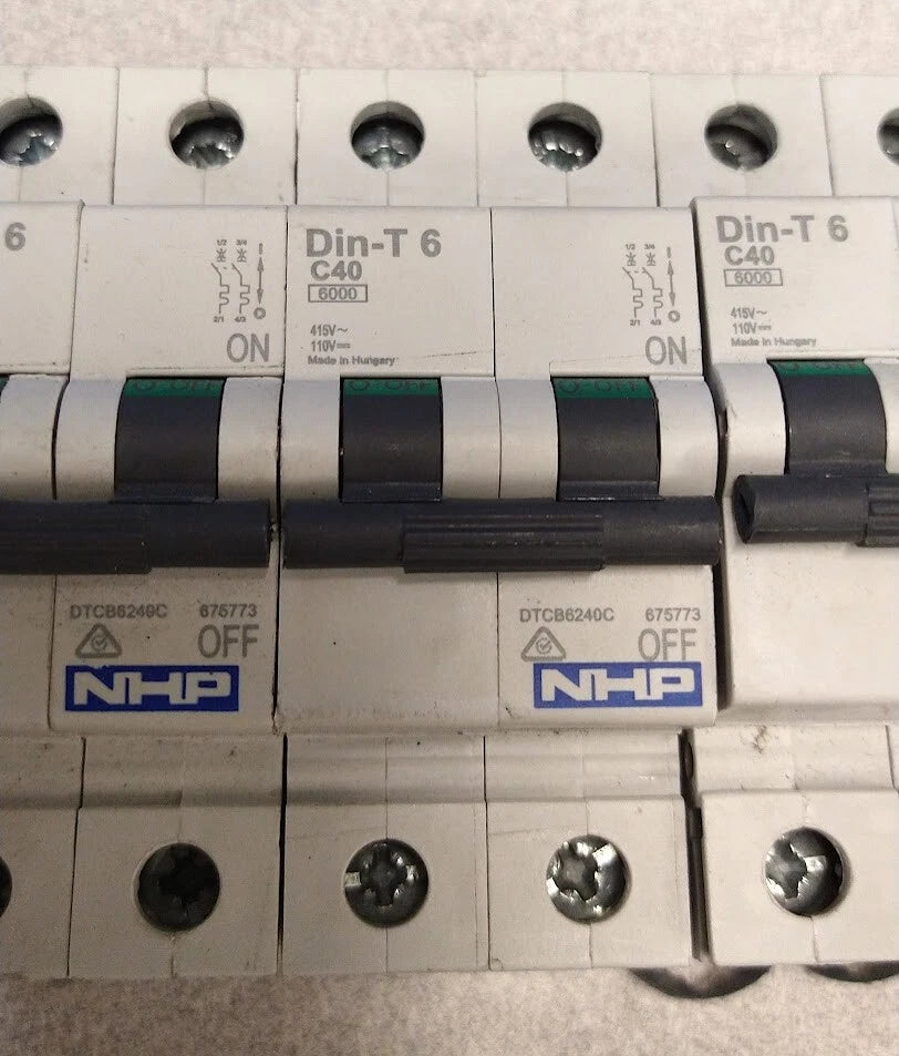 3X NHP Din-T 6 C40 110V Breaker Switch (6000)