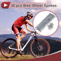 Bicycle Wheel Spokes Set 165mm 45 Steel Galvanized for 12G (36 Pack)
