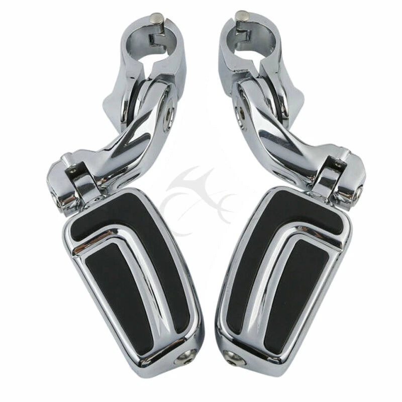 1 1/4" Short Angled Highway Engine Guard Footpeg Mount for Harley