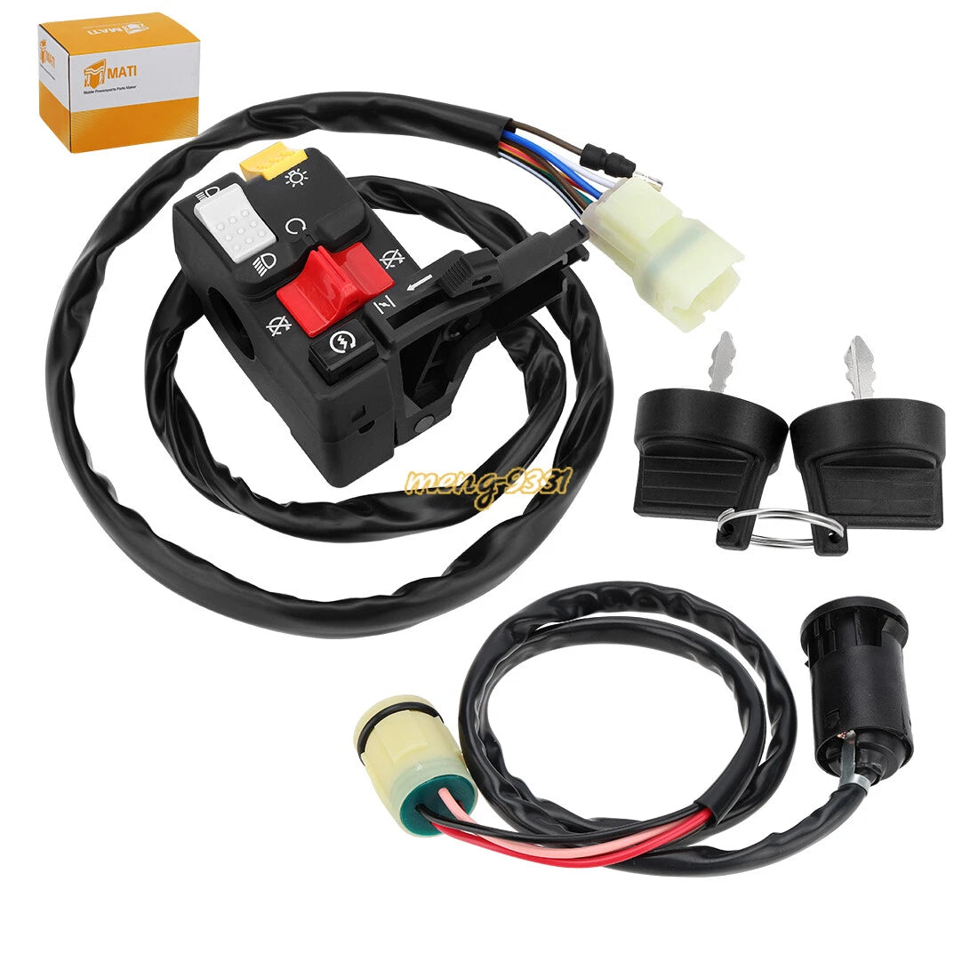 Handlebar Switch & Ignition Key Switch for Honda Foreman 450 TRX450FM/S (1998–2004)