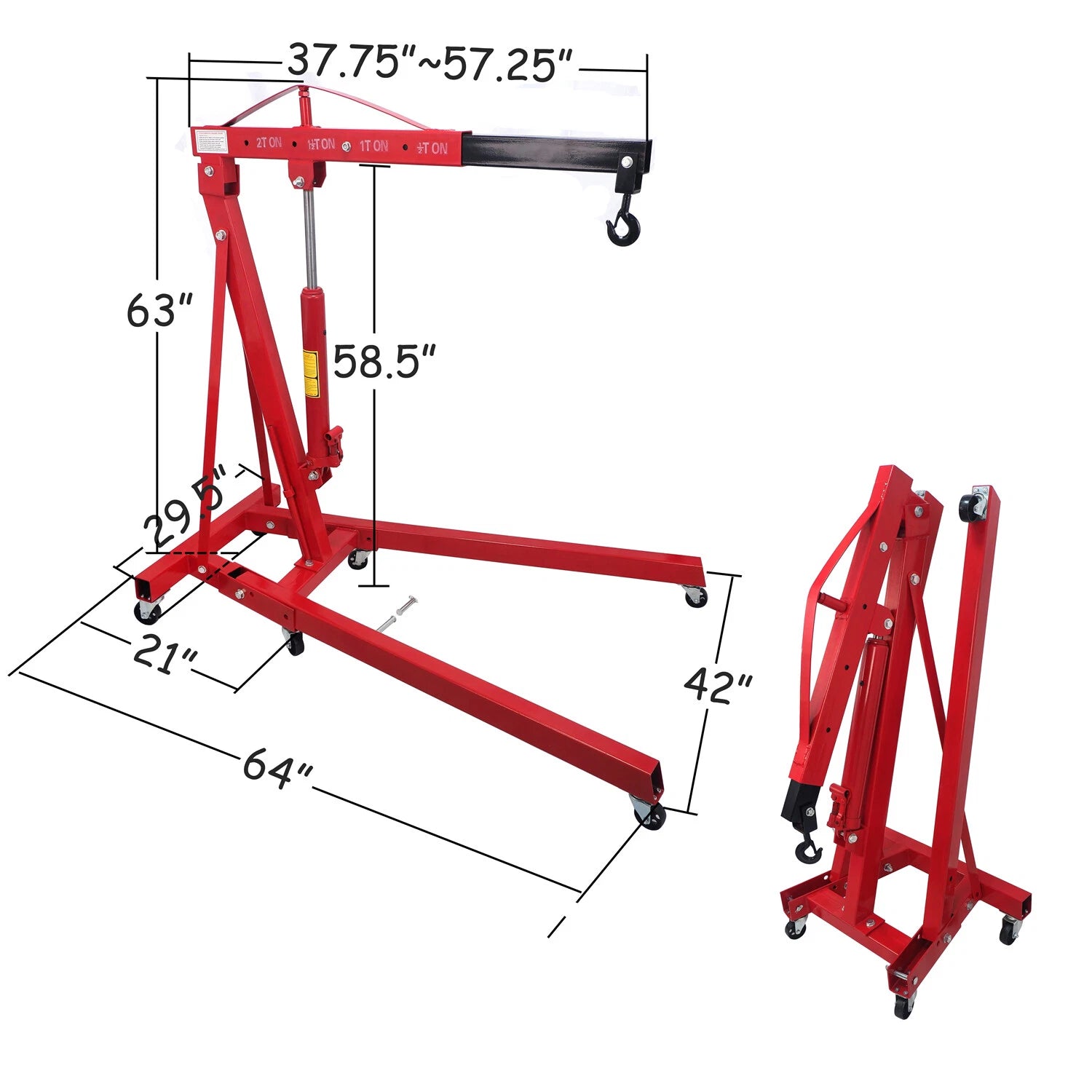Engine Hoist for Cherry Garage Lifting Picker Crane (4000 lb Capacity)