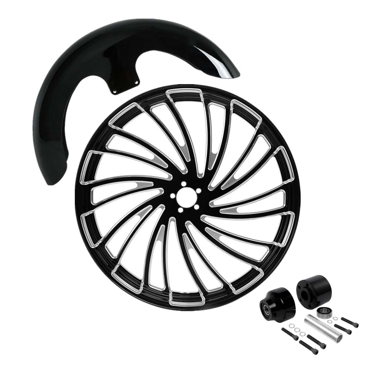 23" Front Wheel Rim Single Disc Hub for Harley Touring (2008–Present)