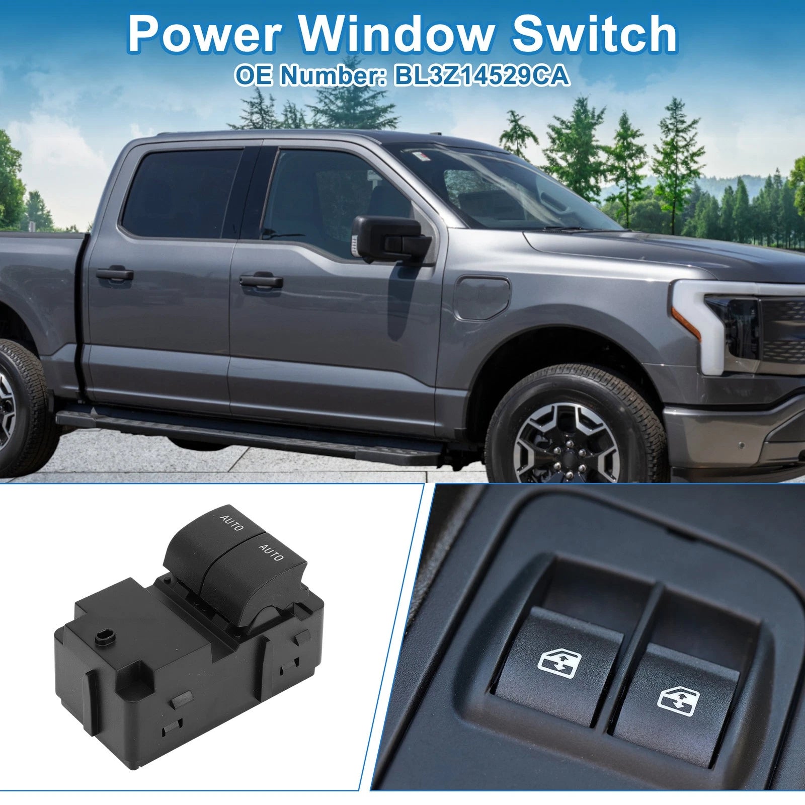 Front Power Window Switch for Ford F-150 2011–2020