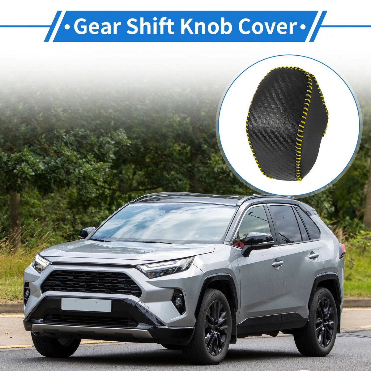 Carbon Fiber Gear Shift Knob Cover for Toyota RAV4 (2019–2024)