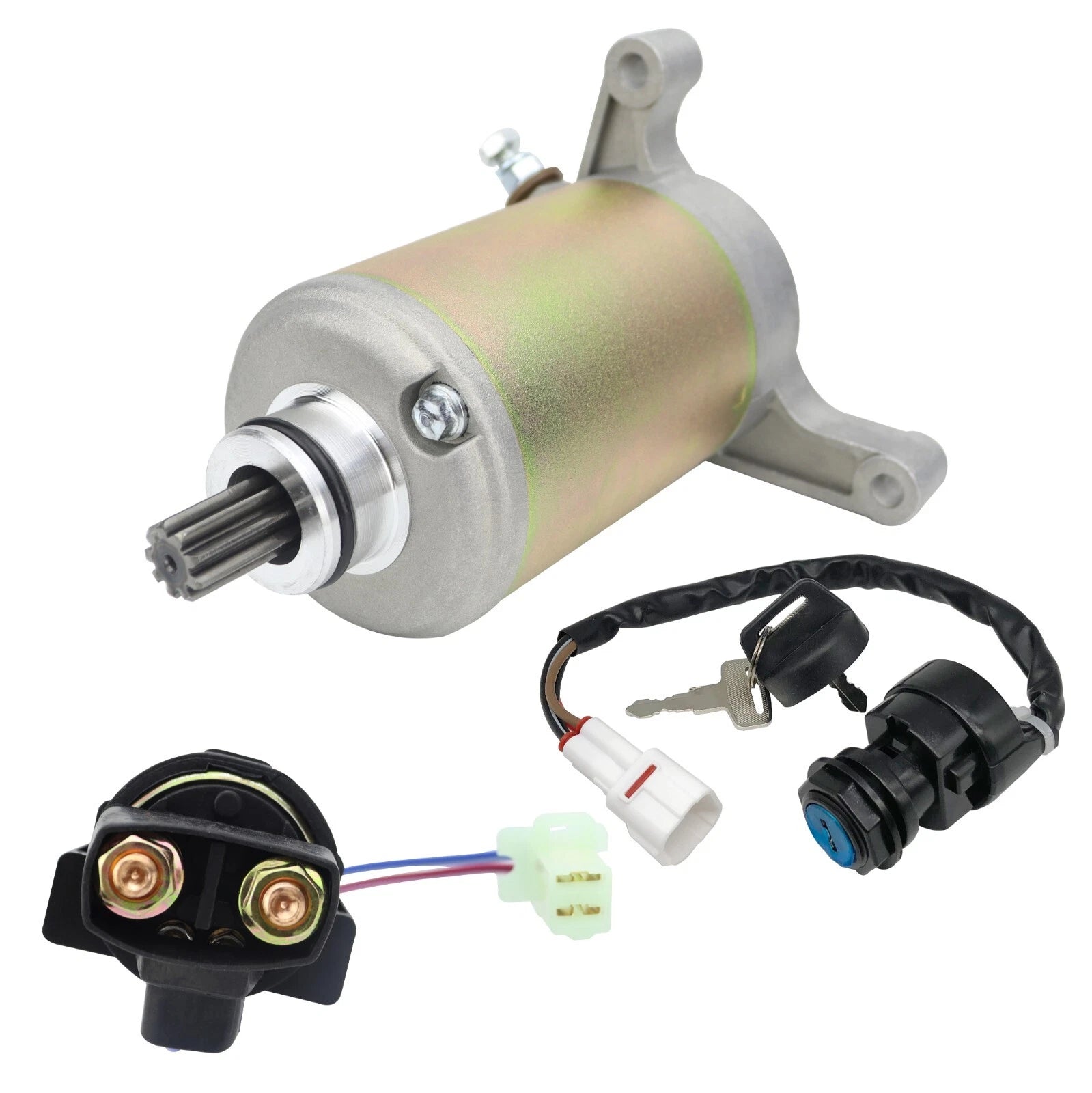 Warrior 350 Starter for Yamaha YFM350 (1996–2001) W/Bendix & Relay Key Switch