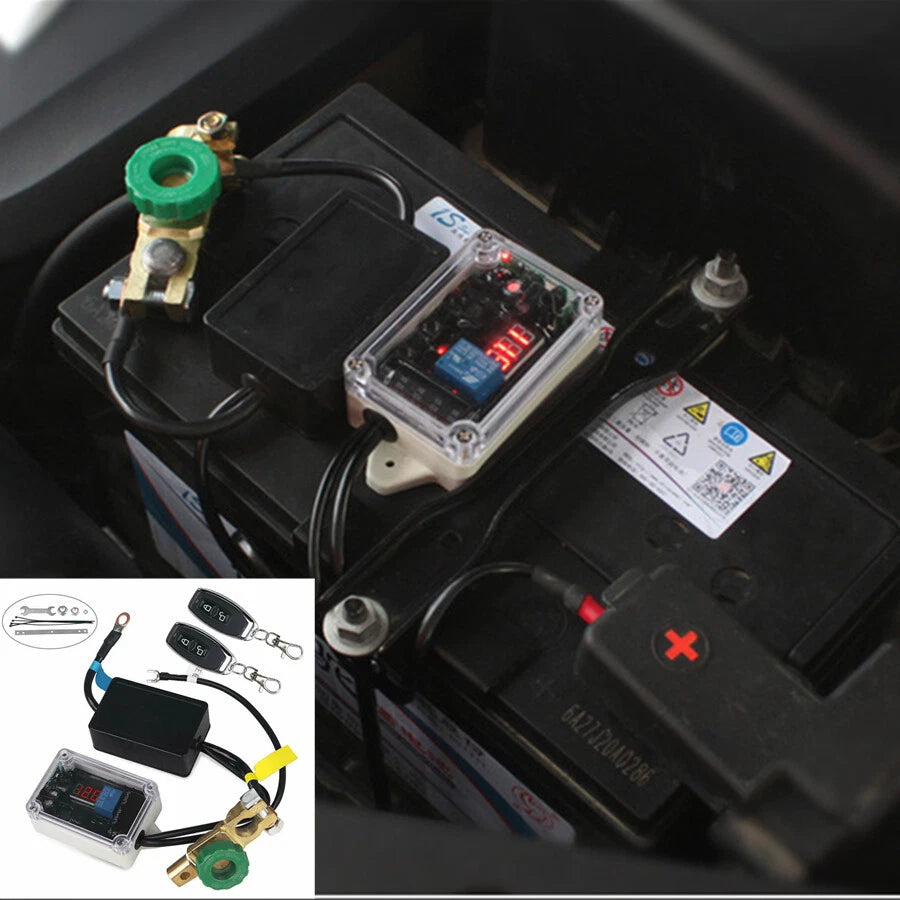 12V Wireless Anti-theft Car Battery Kill Switch with Voltmeter