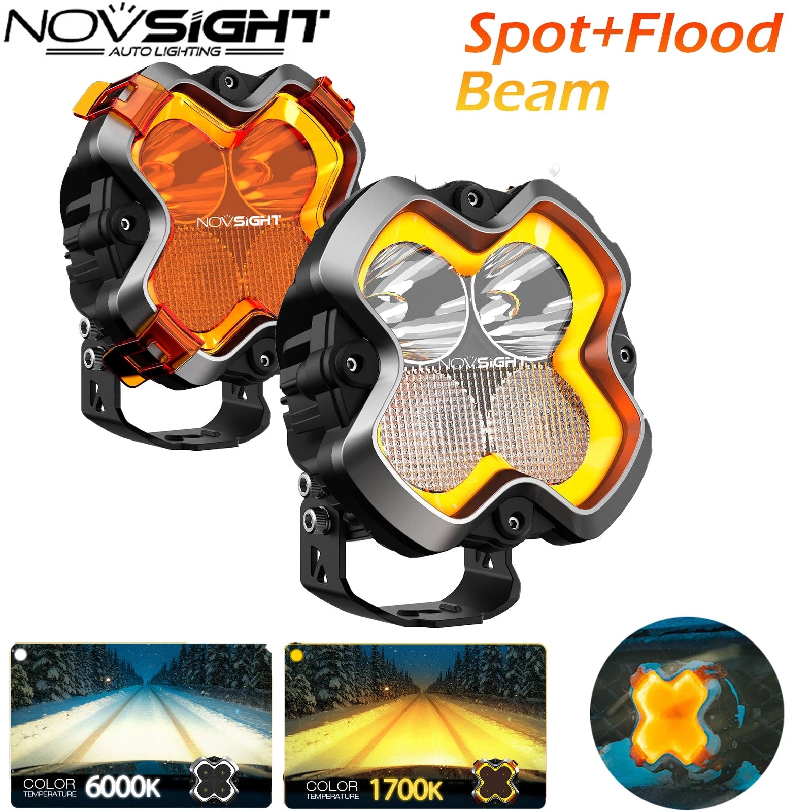 2X LED Work Light Pod for Off Road Vehicles (2010–2023)