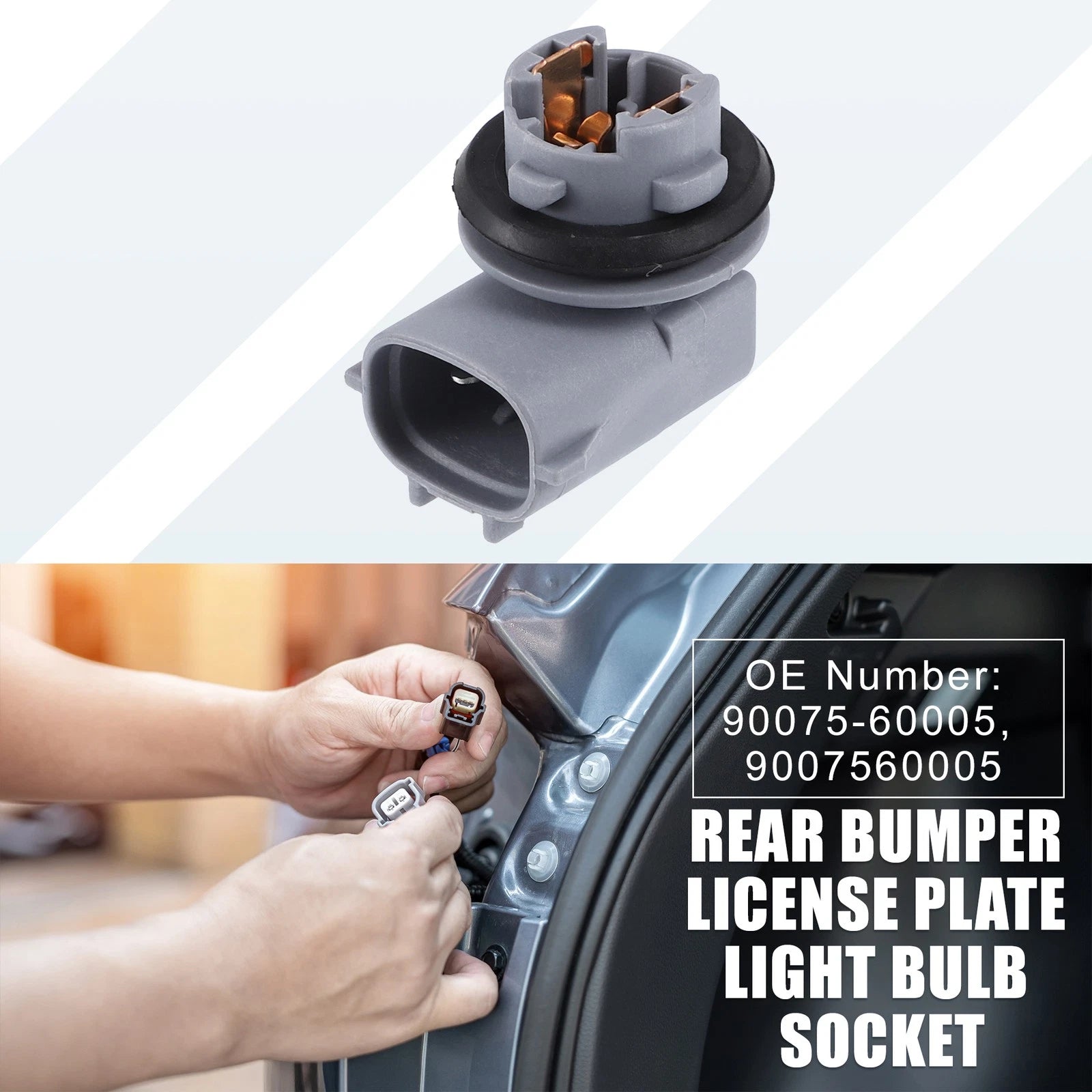 Rear License Plate Light Socket Replacement for Lexus GS350 RX350 IS300 (2007–2024)