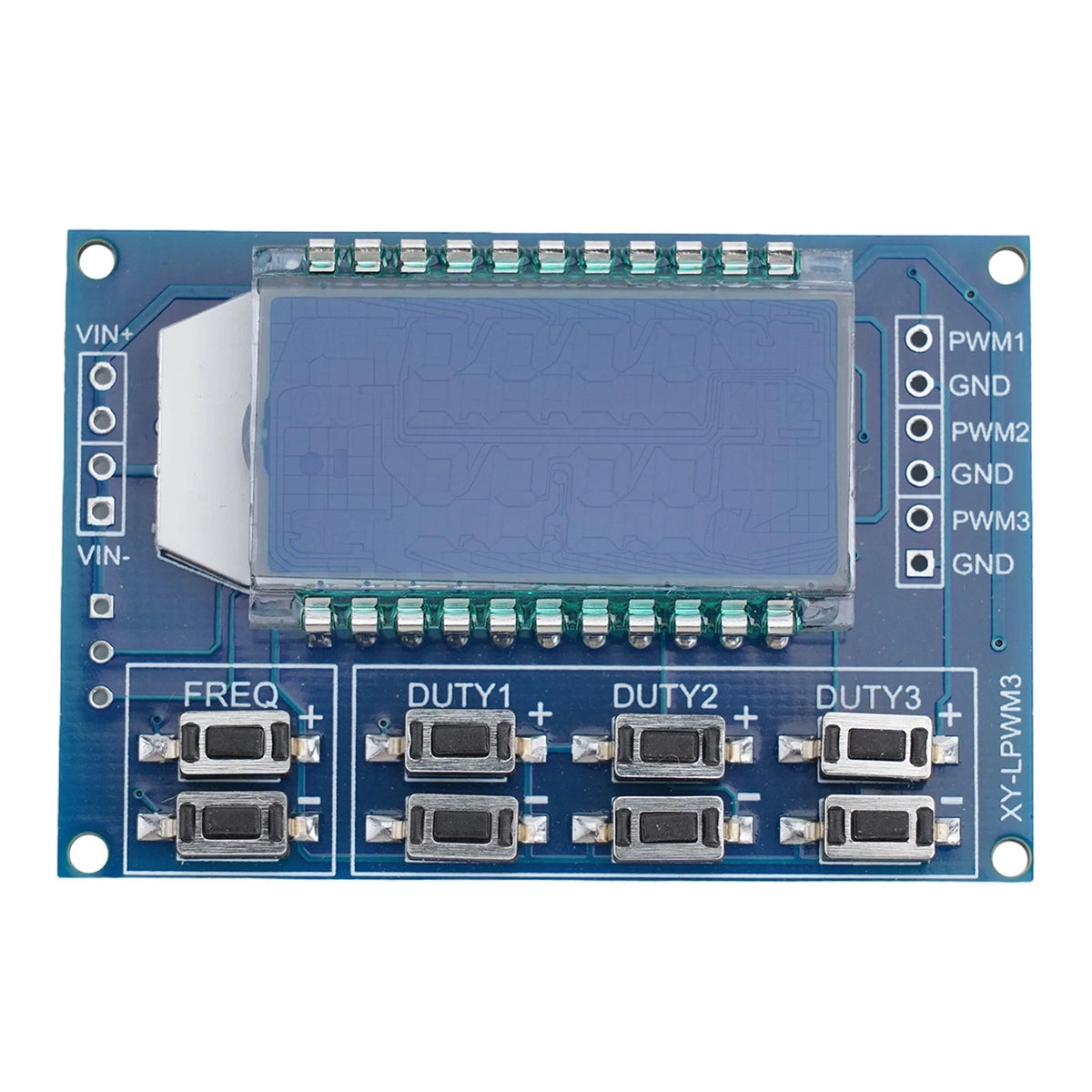 LCD Display Signal Generator for Adjustable Frequency (3 Channels)