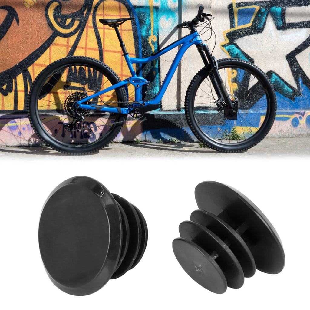Bicycle Handlebar End Plugs 8pc Replacement for Locking Grip Black (—)