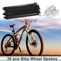 Bicycle Spokes Nipples Set 12G 148mm Carbon Steel Black Universal