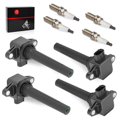 Set of 4 Ignition Coils w/ Spark Plug for Yamaha TX1800 AR190 SX190 (2019–2023)