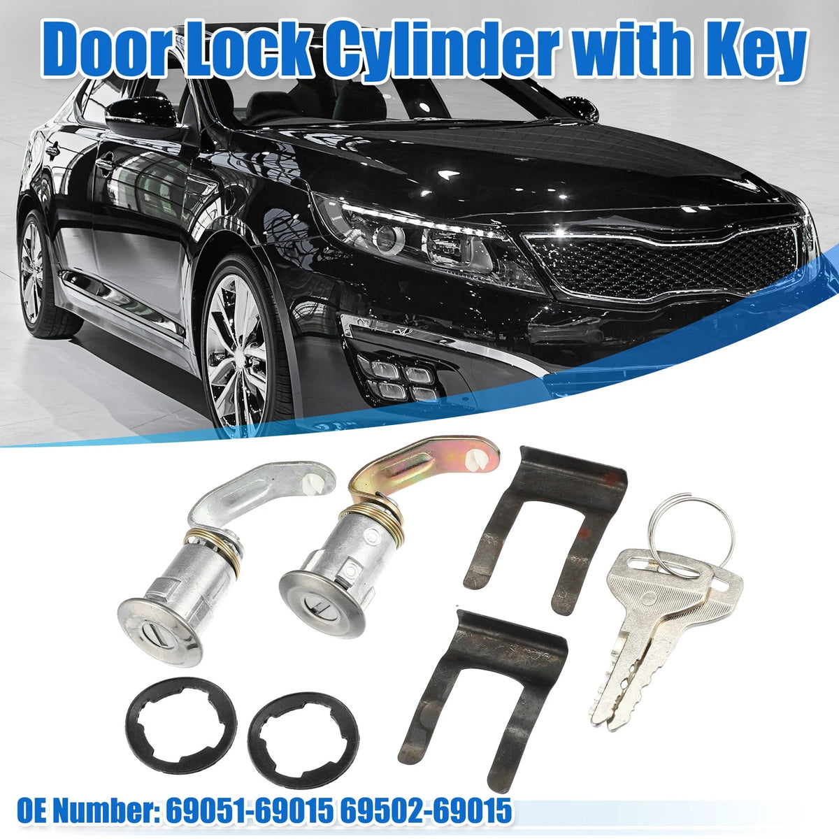 Door Lock Cylinder Set with Keys for Toyota Land Cruiser (1975–1983)