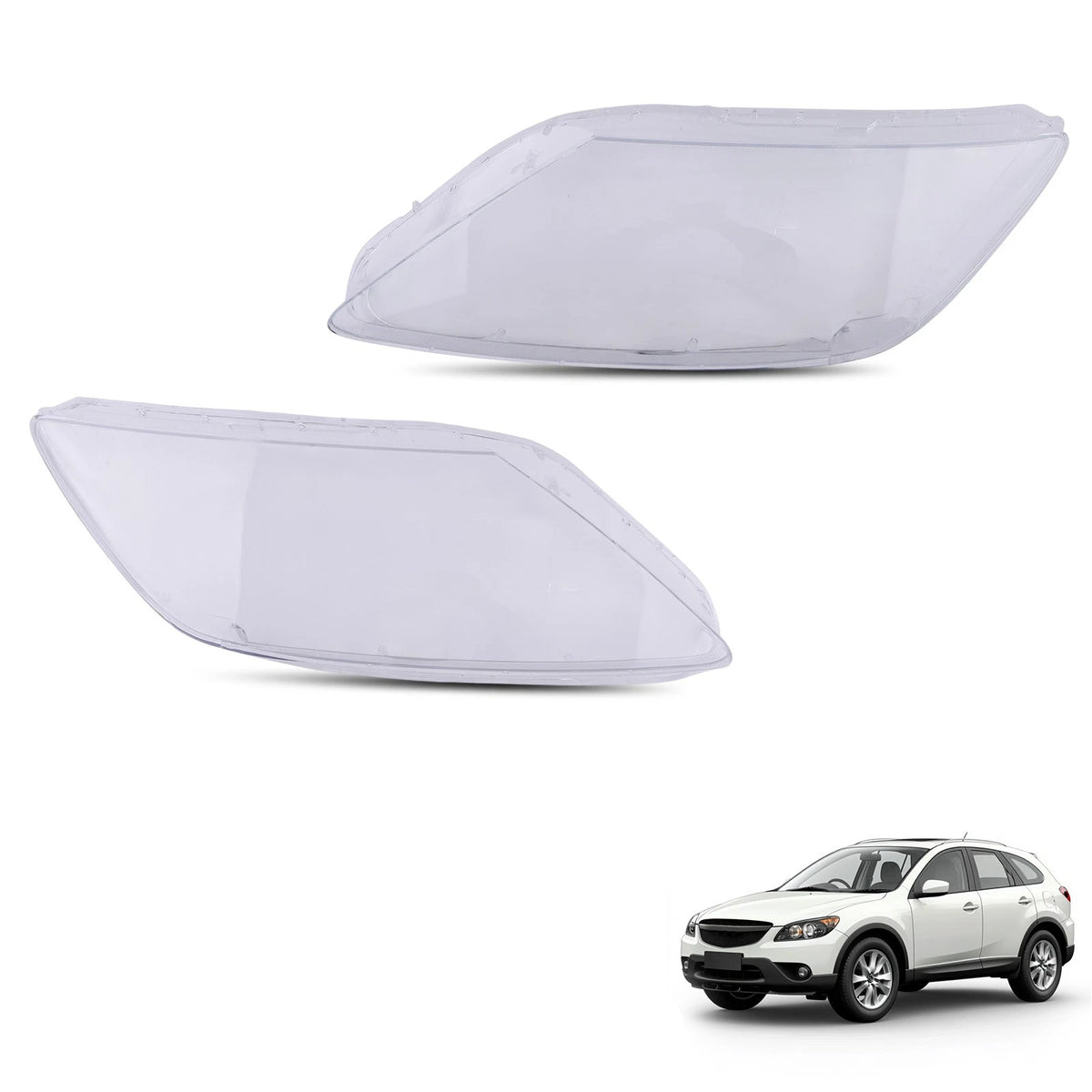 Front Clear PC Headlight Lens Cover for Mazda CX-7 (2007–2012) Left Right