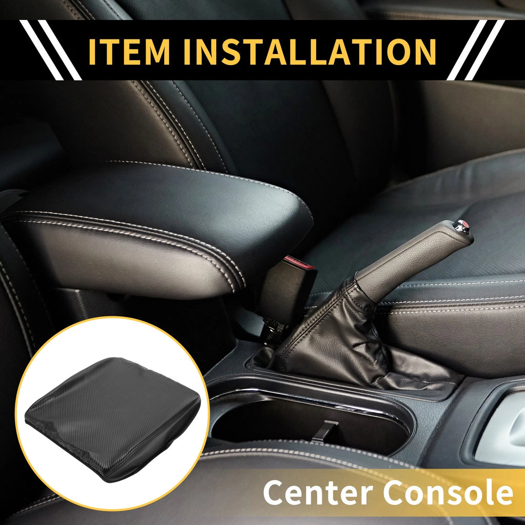 Armrest Cover Replacement for Dodge Ram Microfiber Leather Black (2009–2019)
