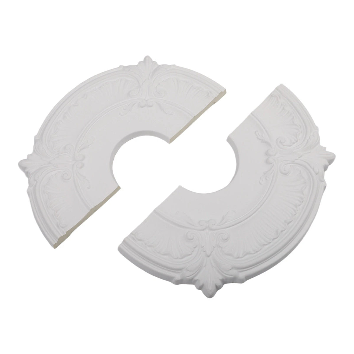 White Ceiling Medallion Decorative Plate for Ceiling Fans and Light Fixtures