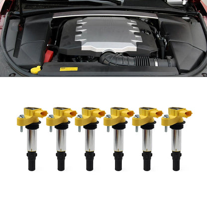 6PCS Ignition Coil Pack for Cadillac SRX CTS STS GMC Acadia Buick