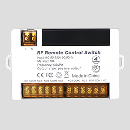 4X Wireless Relay Remote Control Switch Receiver 433MHz for Lighting Fixtures
