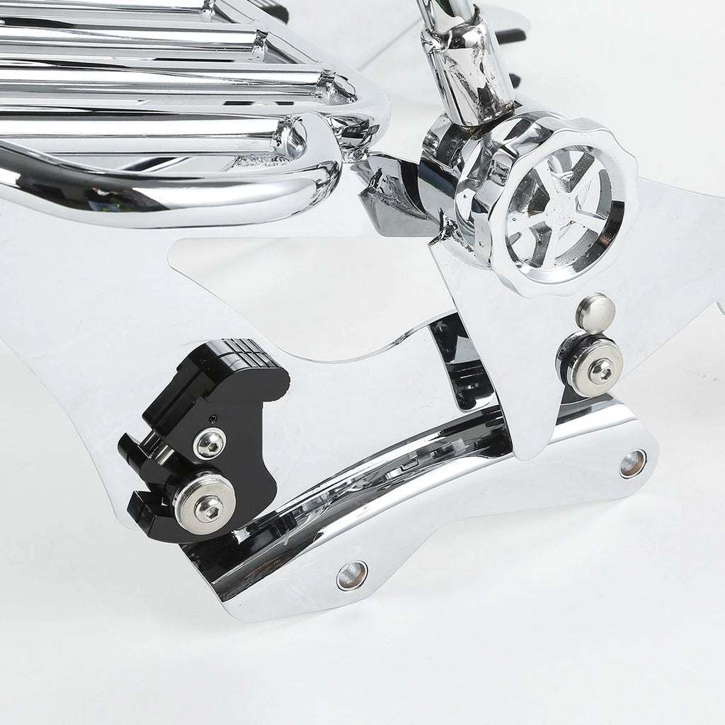Sissy Bar Luggage Rack Backrest Docking Kit for Harley Touring (2014–2024) Chrome