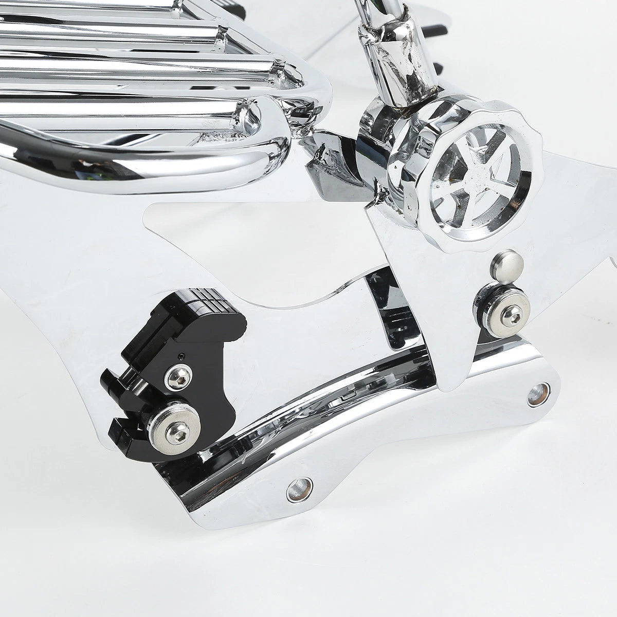 Sissy Bar Luggage Rack Backrest Docking Kit for Harley Touring (2014–2024) Chrome