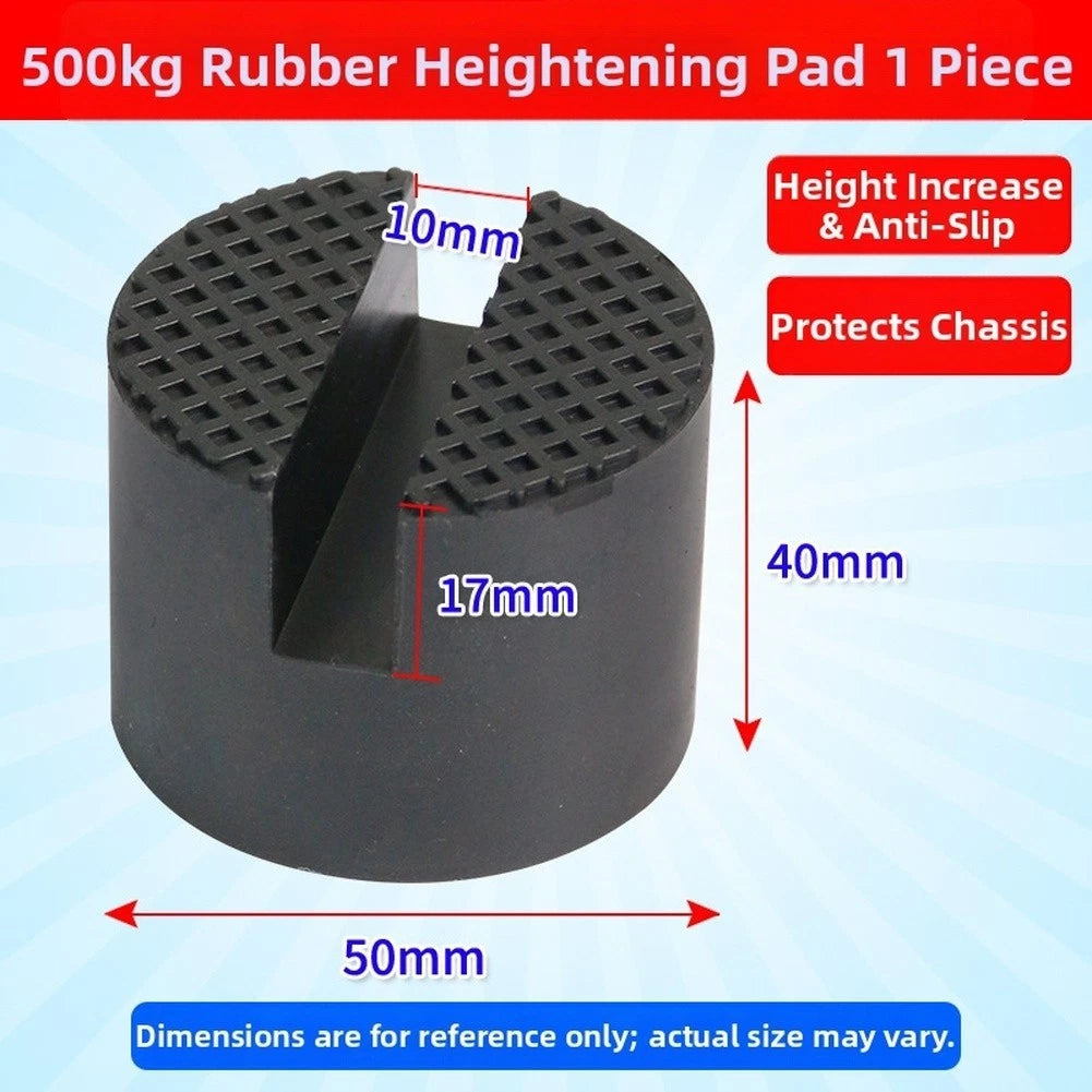 2-Piece Rubber Jack Pad for Vehicle Safety (Universal Fit)