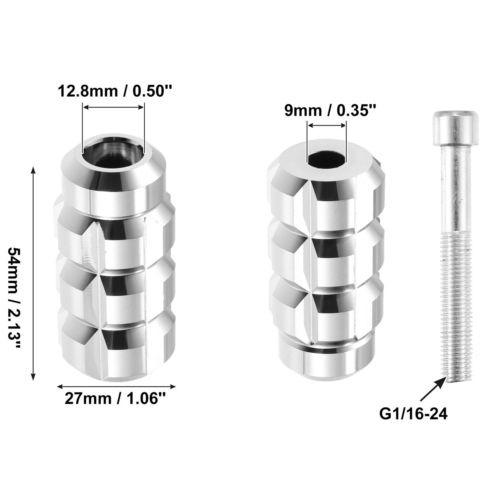 Motorcycle Shifter Peg with Raised Knob for Harley Davidson (Chrome)