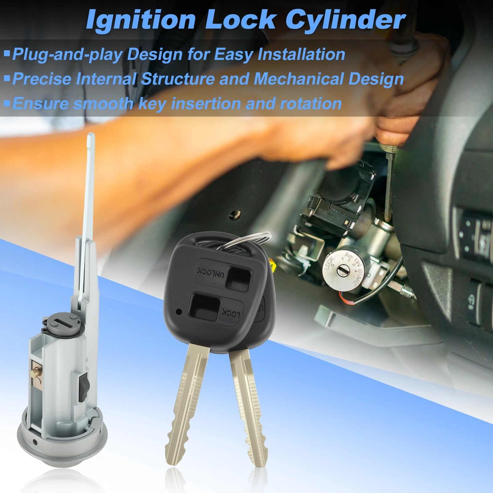 Ignition Lock Cylinder Switch 690570E010 with 2 Keys for Lexus RX330 (2004–2006)