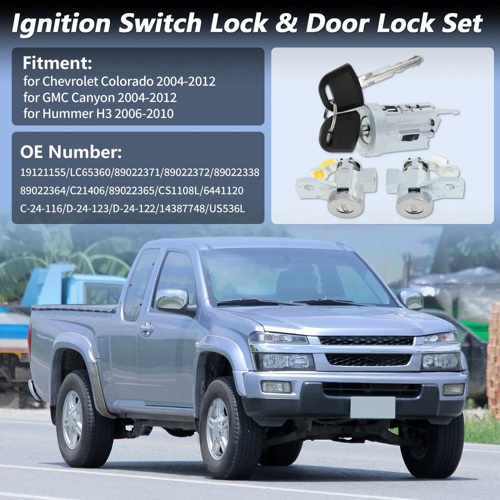 Ignition Switch Door Lock Cylinder Replacement for GMC Canyon Chevy (2015–2022)