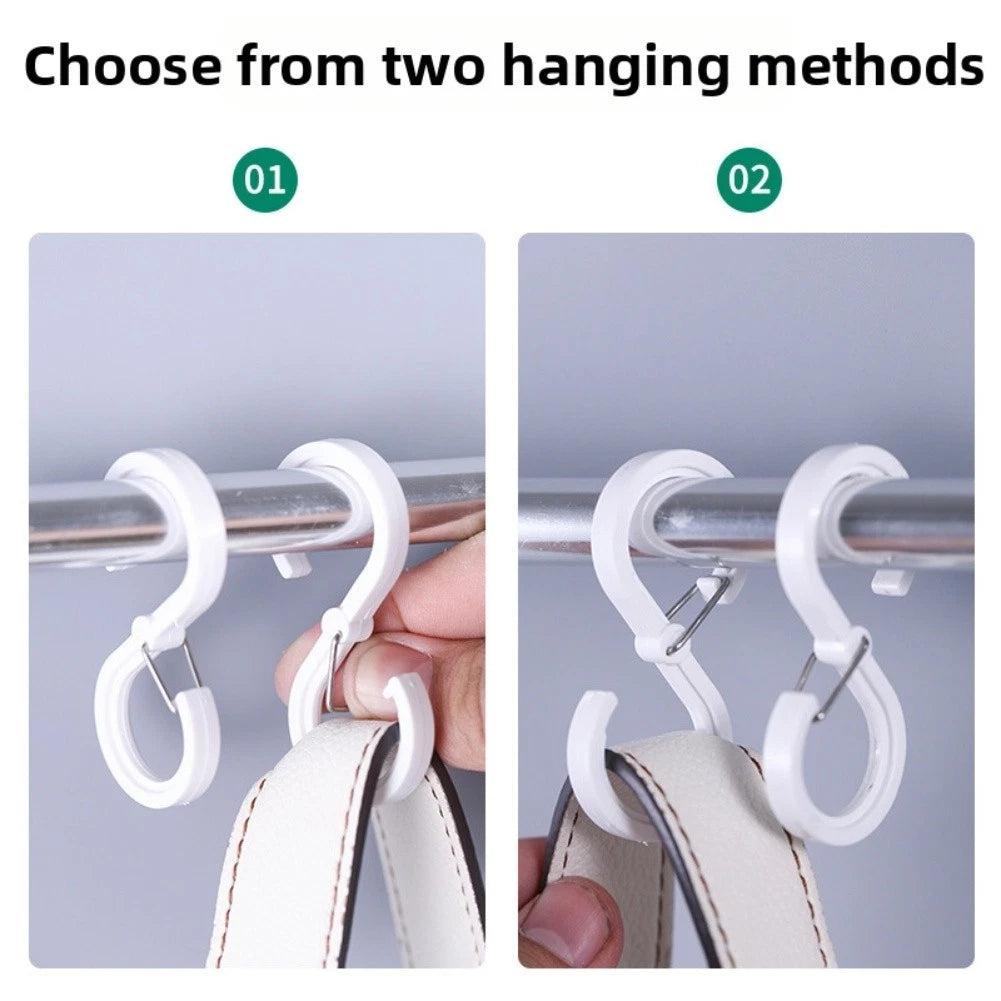 Set of 8 Clear Plastic S Hooks for Kitchen and Bath Organization