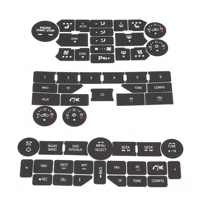 Button Repair Decals for SAAB 3rd Gen Protects Labels from Wear and Tear