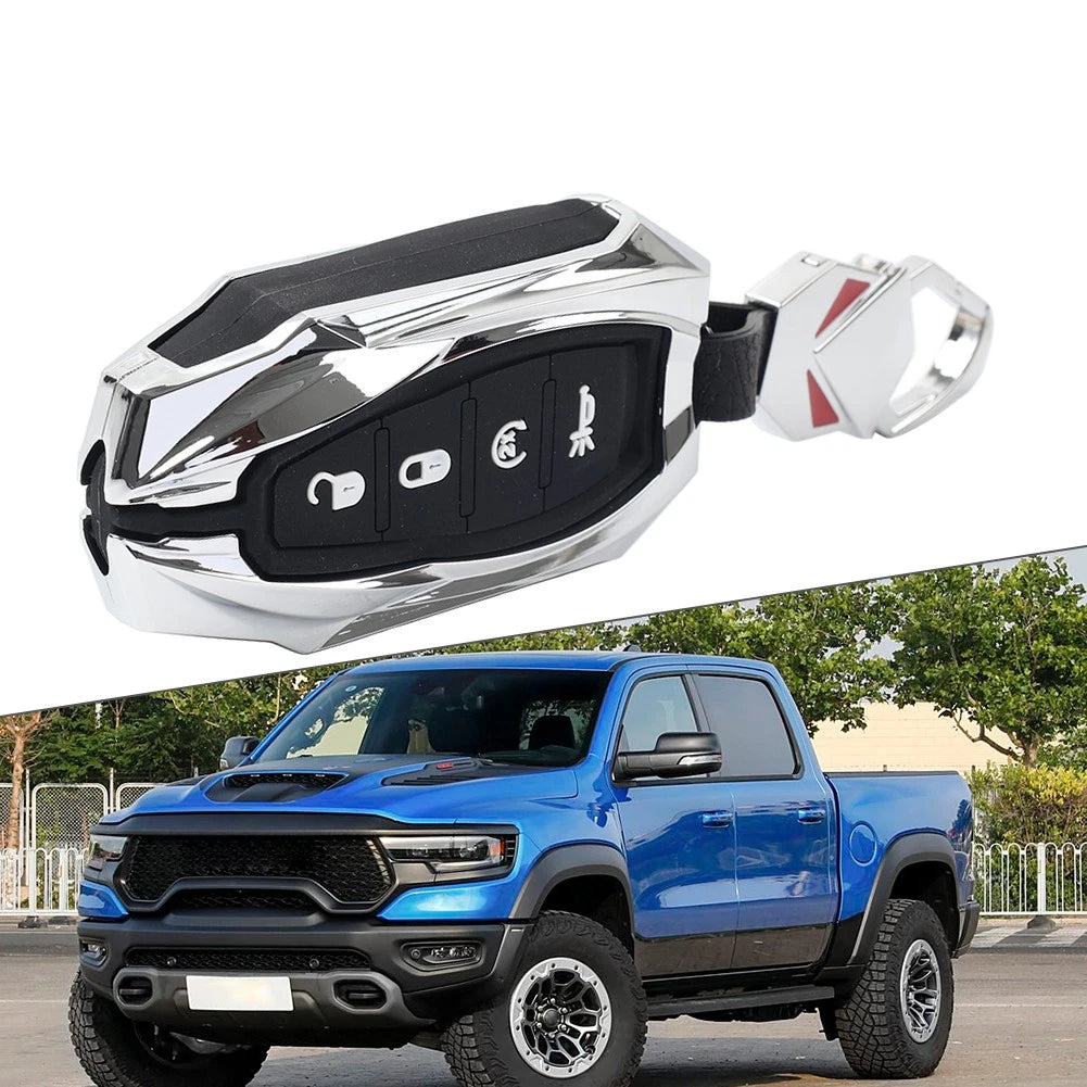 Key Fob Cover Protector Case for Dodge Ram 1500 (2019–2024) Silver