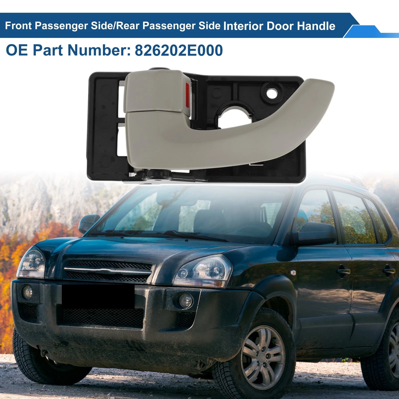 Front Driver Side Interior Door Handle Replacement for Hyundai Tucson (2005–2009)
