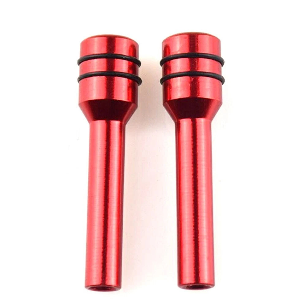 2pcs Car Interior Accessories Aluminum Door Lock Knob Pull Pins Cover Red