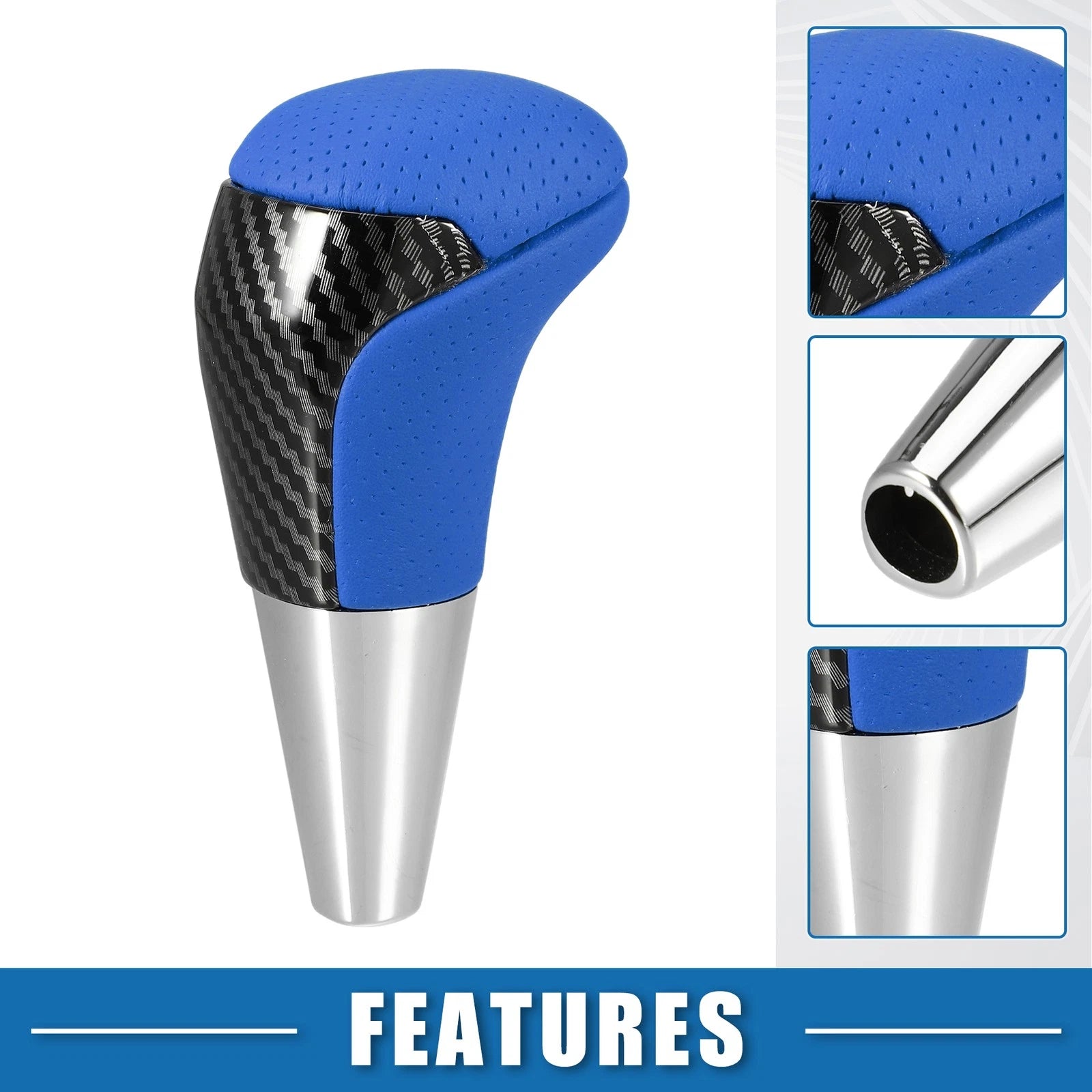 Gear Shift Knob Replacement Carbon Fiber Pattern for Toyota Punched Leather (2017–2024)