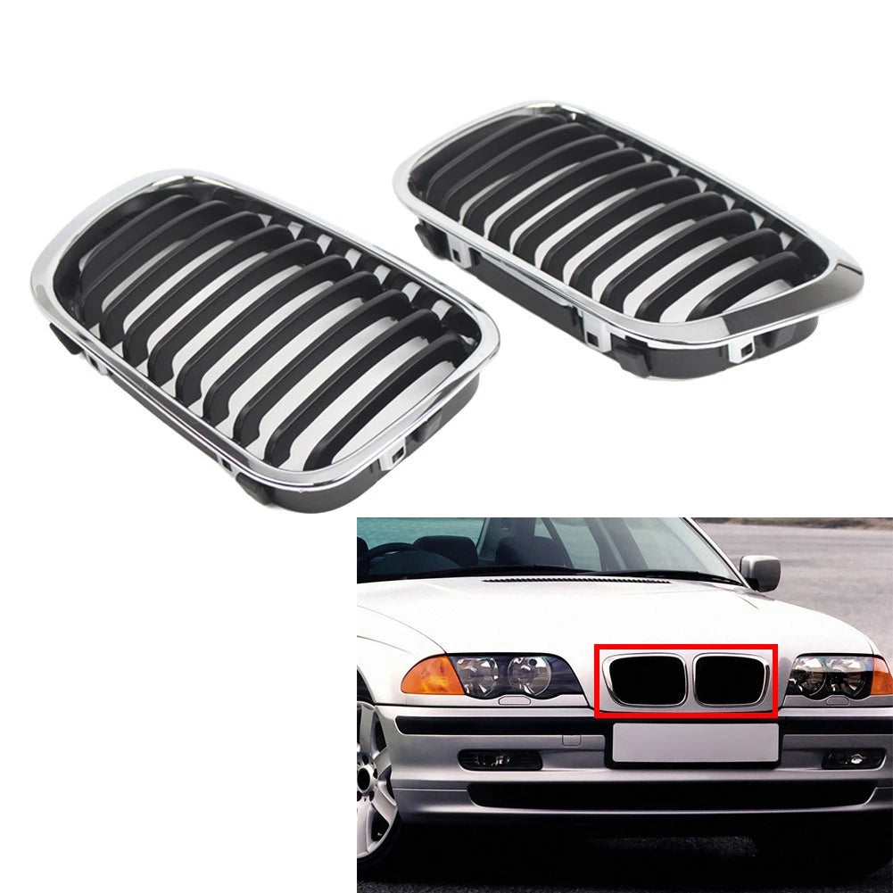 Front Bumper Kidney Grille For BMW 3 Series E46 1998-2001
