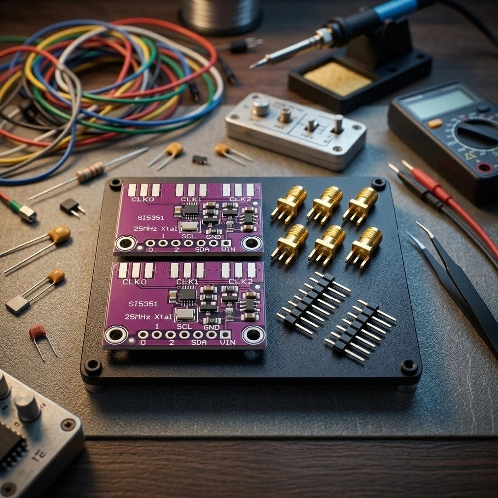 2X SI5351 Signal Source Board for Tunable Frequency Output (8 kHz to 160 MHz)