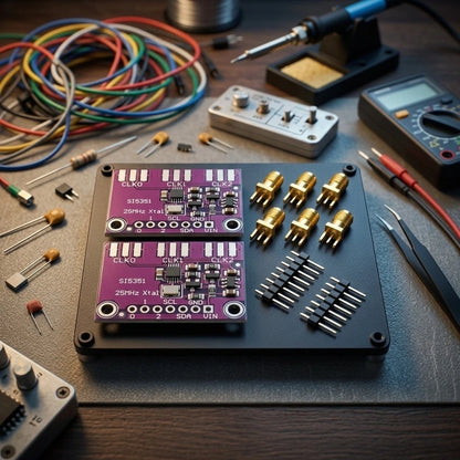 2X SI5351 Signal Source Board for Tunable Frequency Output (8 kHz to 160 MHz)