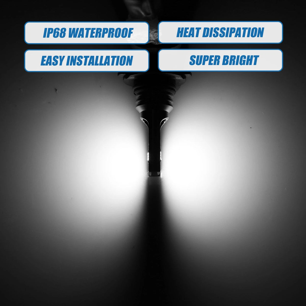 Set of 2 9005 LED Fog Light Bulbs CSP Chips for Auto Car