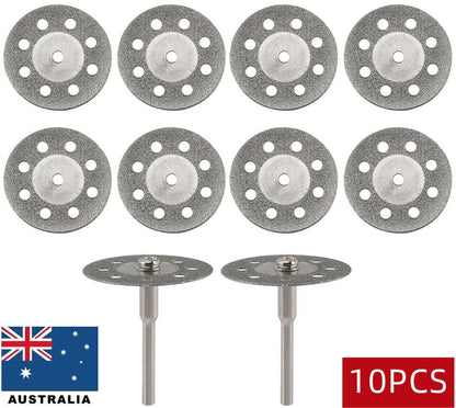 10pcs Mini Diamond Cutting Discs for Rotary Tool Kits