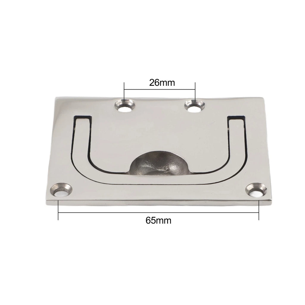 Flush Mount Ring Pull Handle for Boat Deck Hatch and Cabinets
