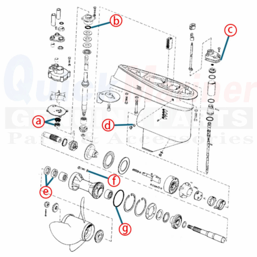 Lower Unit Seal Kit for Evinrude Johnson (1971–1972) 18-2691