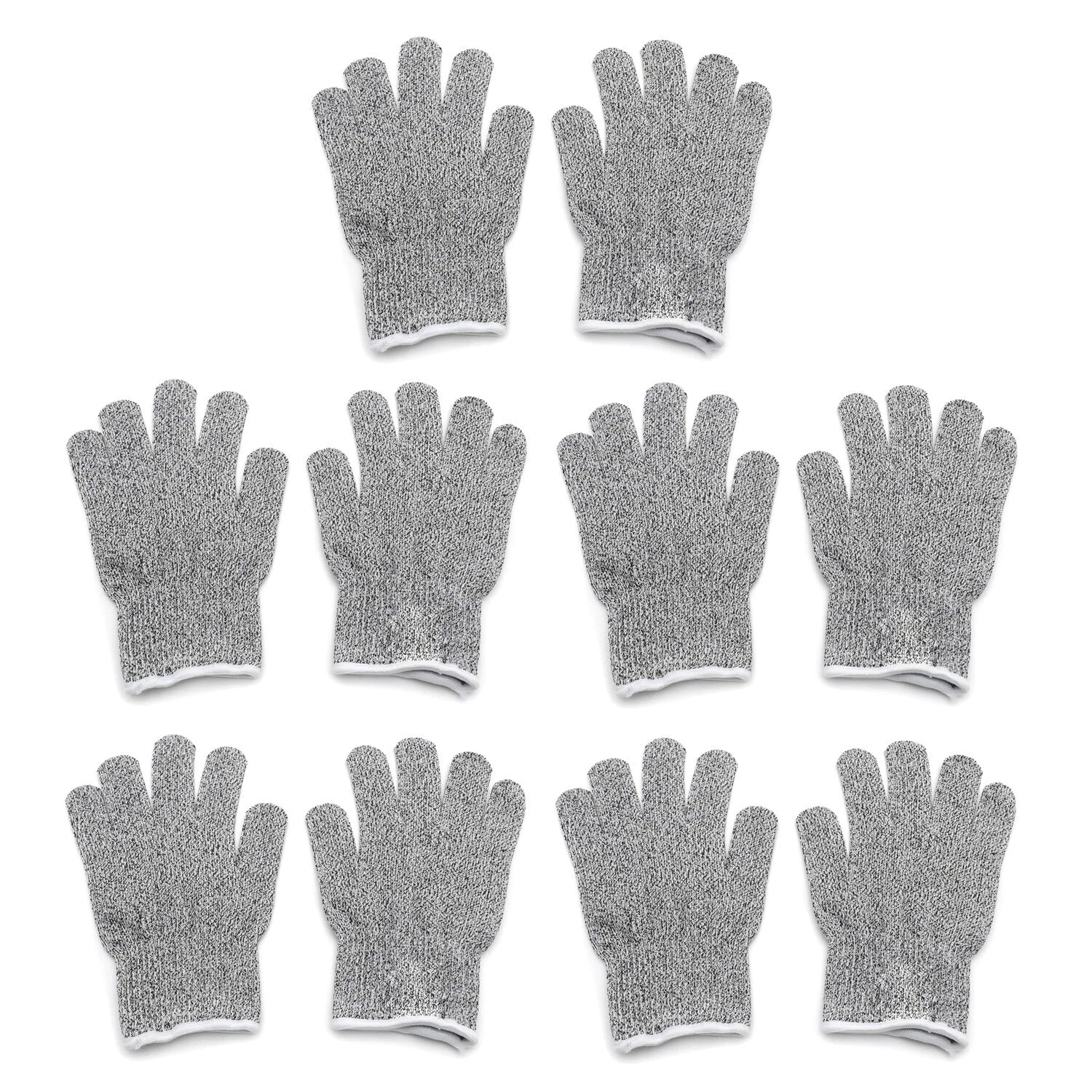 5 Pair Cut Resistant Working Gloves Level 5 Protection