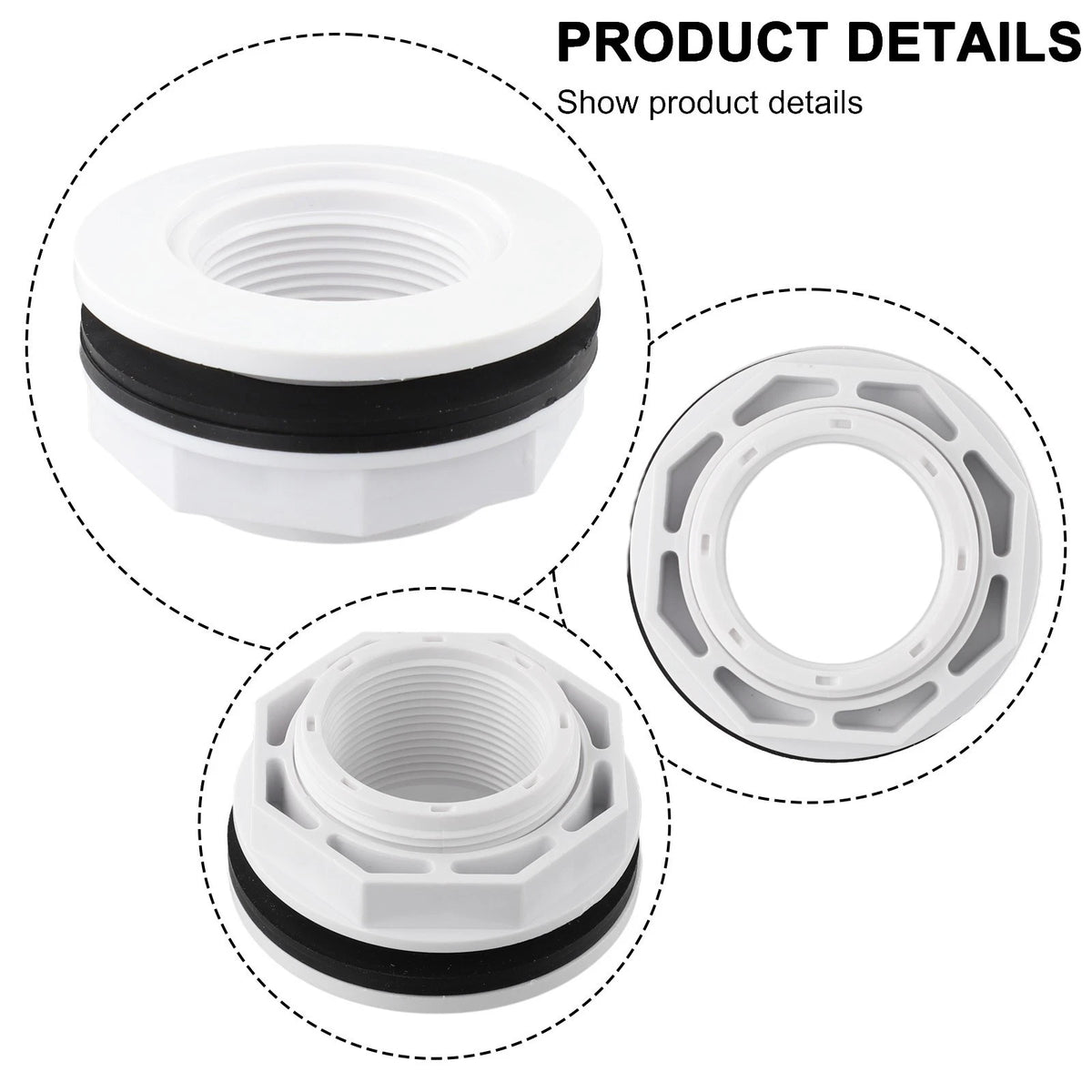 Replacement Inlet Return Fitting Locknut & Gasket for Hayward SP1023