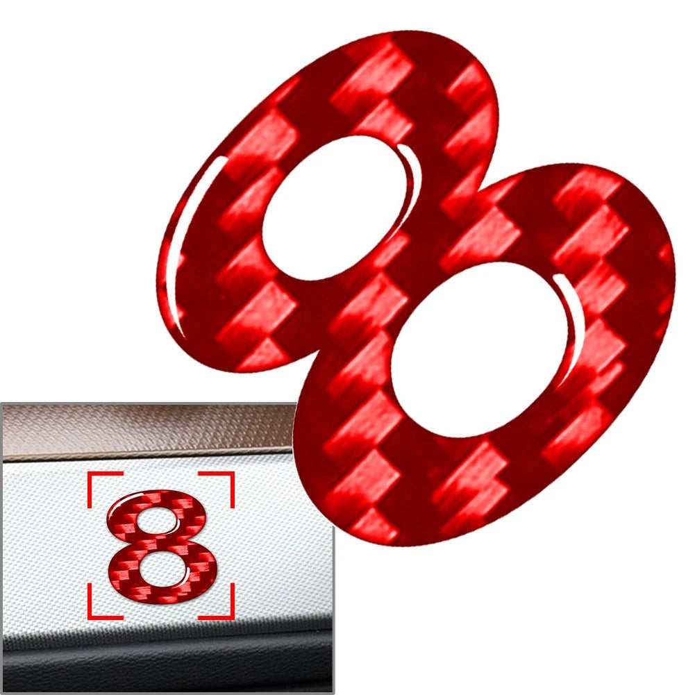 Car Badge Emblem Number 8 Decal for