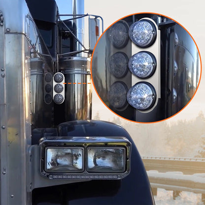 2X Watermelon Air Cleaner Front Light Mount Bracket for Peterbilt
