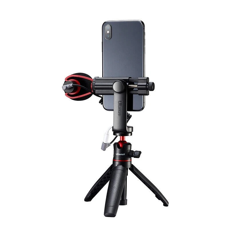Phone Clip Holder with Cold Shoe 1/4" Mount for Universal Use (Adjustable 55-100mm)