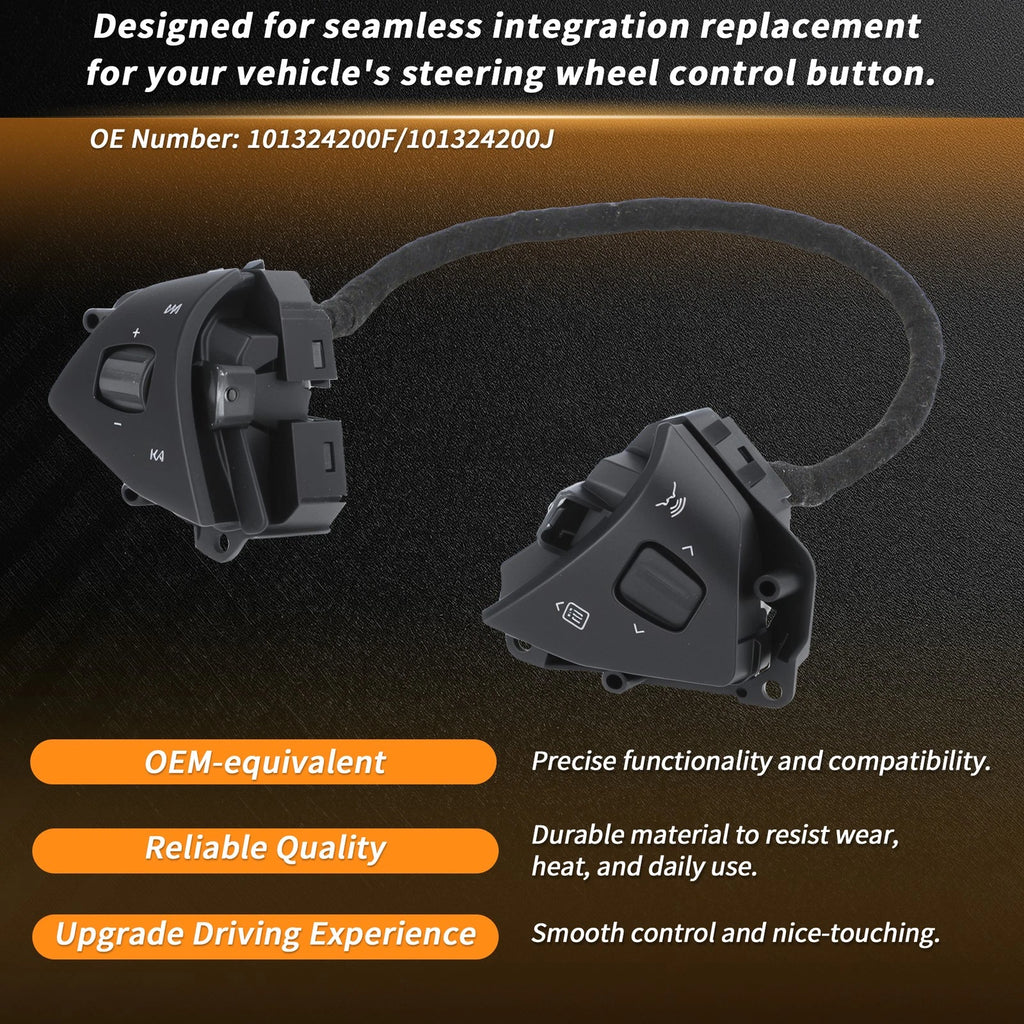 Pair Steering Wheel Switch for Tesla Model S X (2016–2020) 101324200F 101324200J