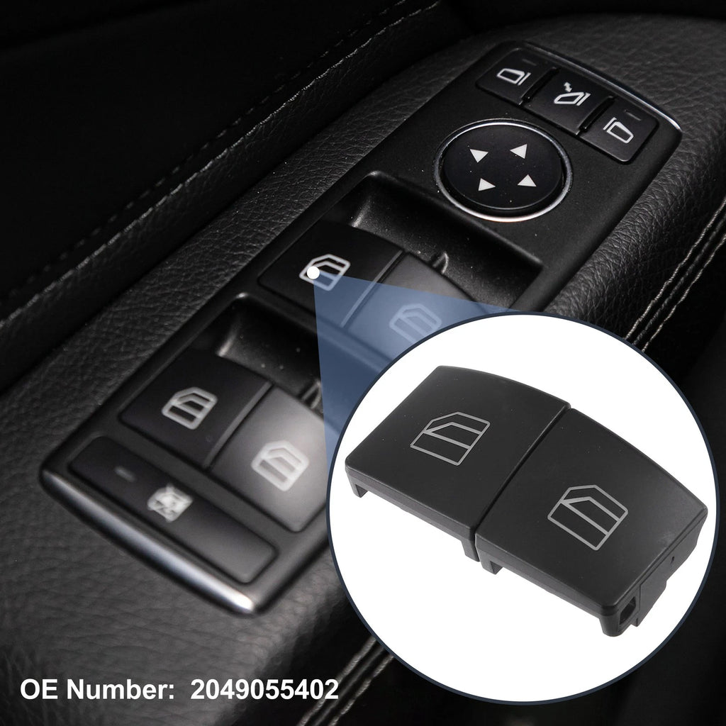 2pcs Left Right Window Lift Switch Button Cover Replacement for Mercedes GLE500 (2016–2019)